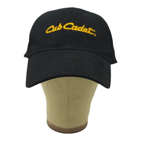Cub Cadet Cap Embroidered Logo Strapback Trucker Baseball Black Yellow Hat - Picture 9 of 13